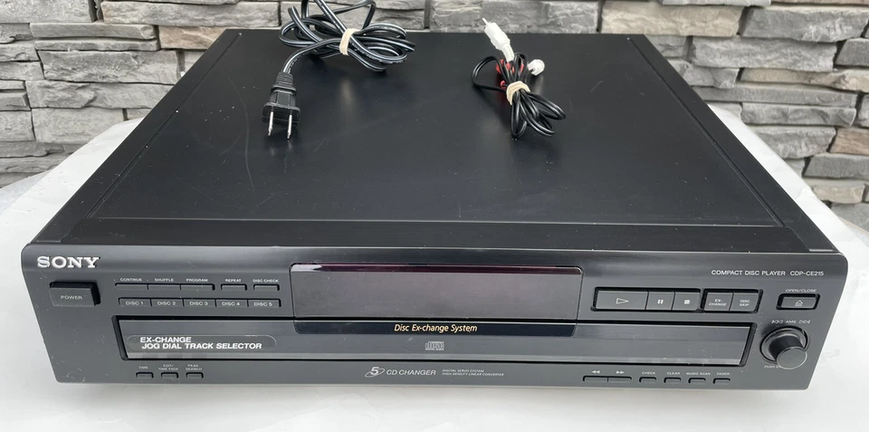Sony CDP-CE215 CD Changer 5 Disc Carousel VTG Audiophile No Remote - Image 2 of 4