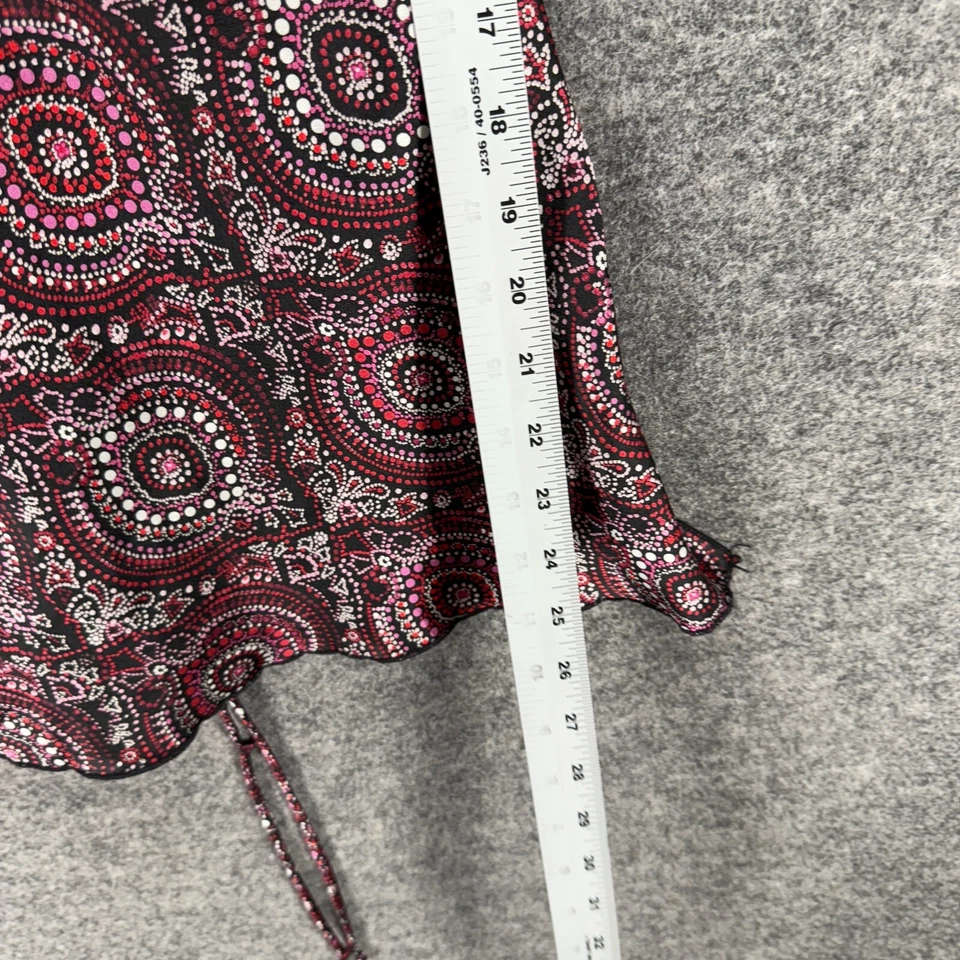 Moda Bug Top Mujer M Mediano Negro Geométrico Cuello en V Sin Mangas Correa de Espagueti Foto 4 de 4