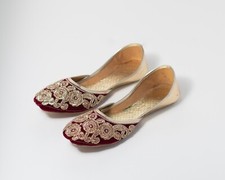 Punjabi jutti Indian khussa flat shoes Womens shoes mojari Sandal US Size 7