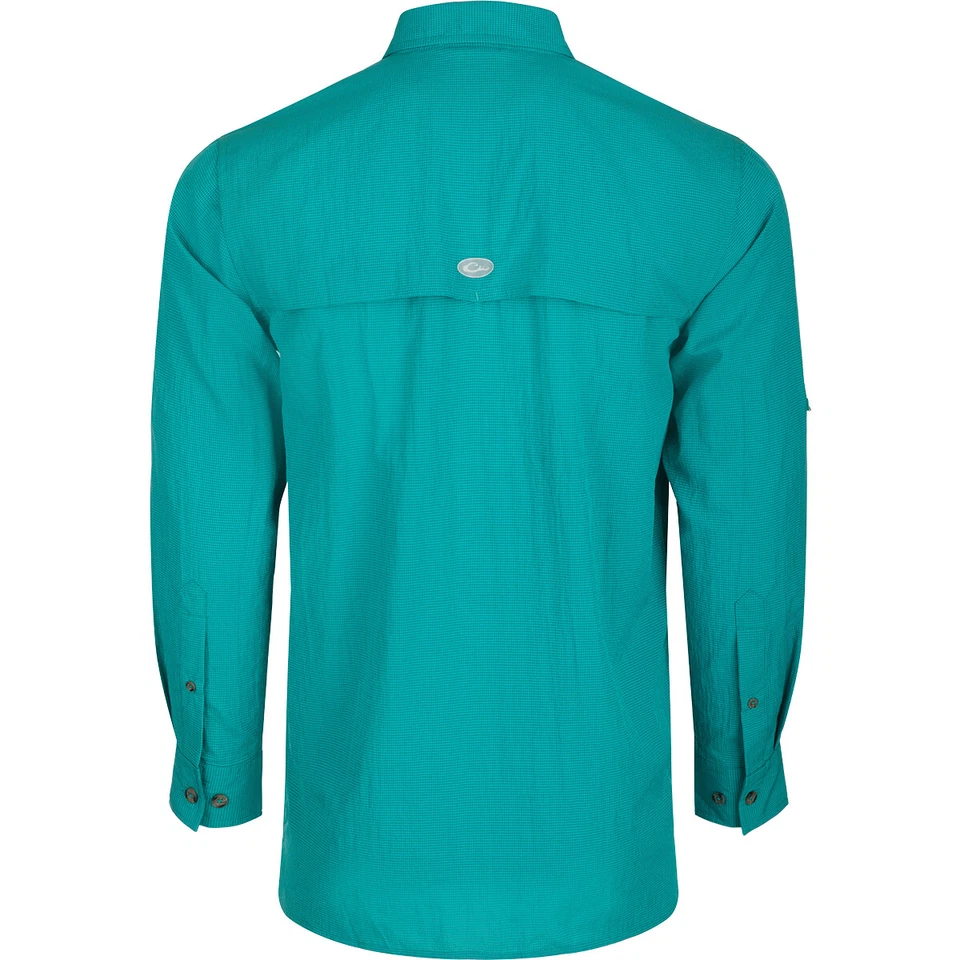 Drake Waterfowl Men's Classic Seersucker Minicheck Long Sleeve Shirt - Image 2 of 4