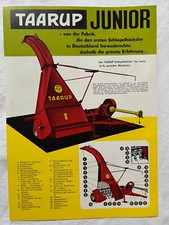 TAARUP Schlegelhäcksler Junior Prospekt von 1964, TOP-Zustand, ORIGINAL