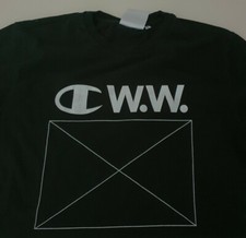 Champion Von Wood Alec Tee Schwarz T-Shirt L Groß W.W.Hergestellt IN Italien