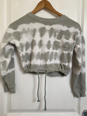 Muskatnuss Mädchen grün und weiß Pullover Pulli Batik Alter 7-8 Jahre
