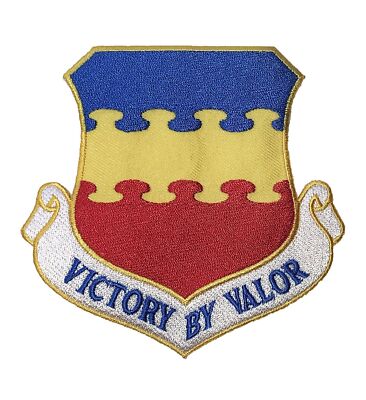 20th Fighter Wing VICTORY BY VALOR Patch   Plastic Backing