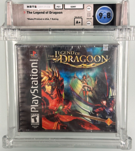 2001 Sony Playstation 1 PS1 The Legend Of Dragoon WATA 9.8 A+ Game Sealed POP 8 - Afbeelding 1 van 2