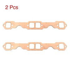 2 Pcs Square Port Exhaust Manifold Gasket Seal For Chevy 327 305 350 383 Engine