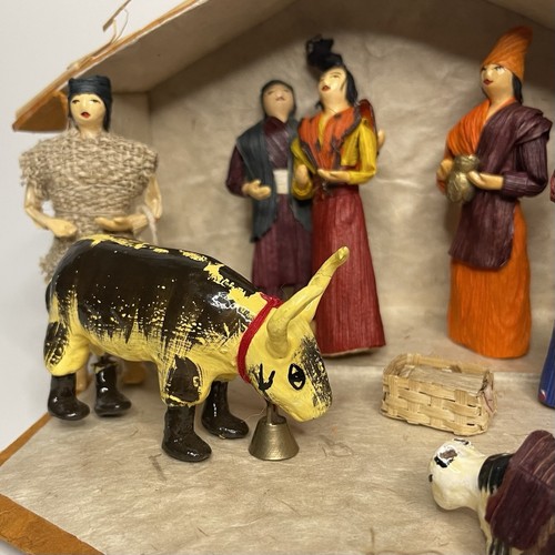Nativity Nepal 11p Holy Family Animals People Straw Ten Thousand Villages Creche - 第 2/15 張圖片