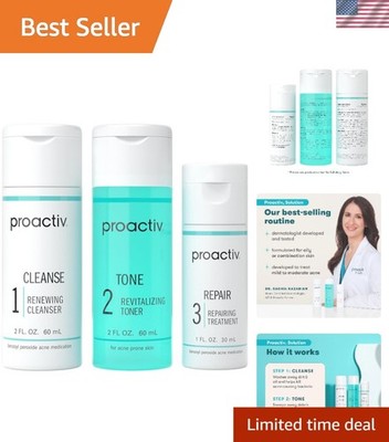 Deep Cleansing Acne Care: 3-Step Kit with Exfoliating Toner - 30-Day Solution