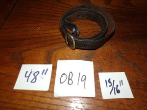 WWII Finnish brown leather Mosin Nagant Rifle Sling SKY 36 oval buckle SA T