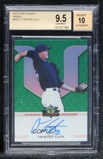2017 Leaf Valiant Draft Green 12/99 Tristen Lutz BGS 9.5 GEM MINT Auto 0s3