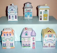Lenox Spice Village 6 Piece Spice Jar Set Garden District 2nd Edition New In Box