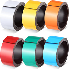 6 Rolls Dry Erase Magnetic Tape Adhesive Colored Magnetic Strips Roll Blank Sent