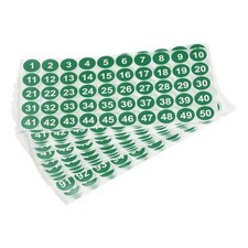 1 a 100 Numero Adesivi Numero Etichetta Auto Adesivo Verde e Bianco,20pz