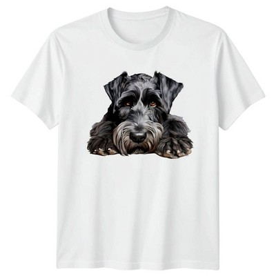 Schnauzer Hunde Tiere Herren T-Shirt Damen Tee Grafik Unisex Oberteil