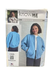 knowME ME2100 Misses Bomber Jacket Sewing Pattern Size 8-16