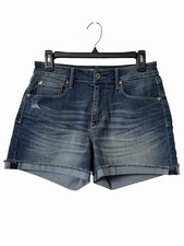 Levi  s Denizen High Rise Denim Shorts Women  s Size 4 W27 Medium Wash Stretch