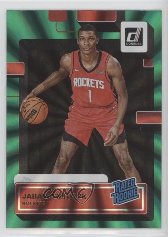 2022-23 Panini Donruss Rated Rookie Holo Green Laser Jabari Smith Jr #203 1k90
