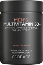 Codeage Men's Multivitamin 50+ Supplement CoQ10,Turmeric Saw Palmetto Maca 30 SV