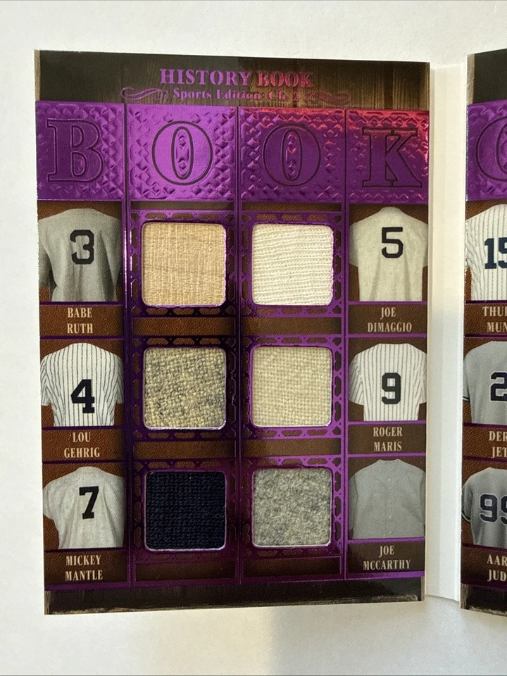 2025 Leaf History Book YANKEES 12Way Relic Babe Ruth Aaron Judge Mantle Jeter /8 - Image 2 of 4
