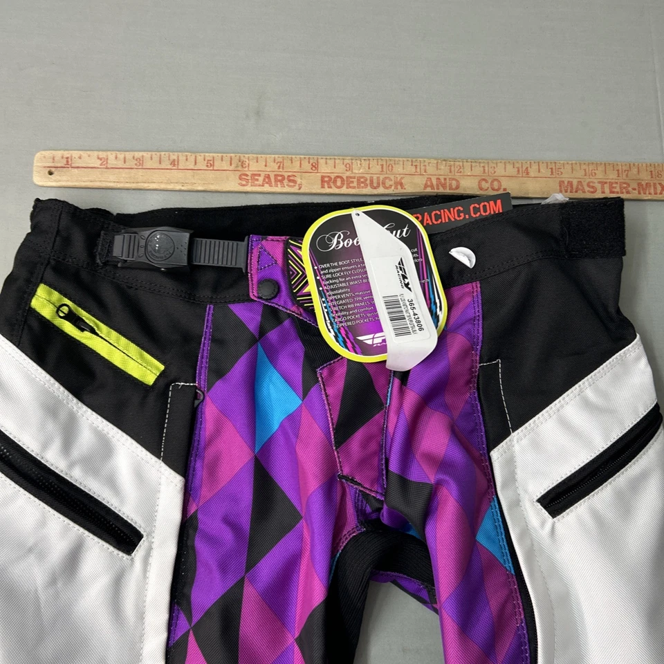 NUEVO PANTALÓN FLY RACING CORTE BOTA CINÉTICA DAMAS NIÑAS TALLA 7 - 8 NUEVO CON ETIQUETAS Foto 4 de 4