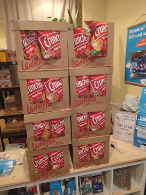 1 Karton a 10 x Crunchips von Lorenz  150g Beutel