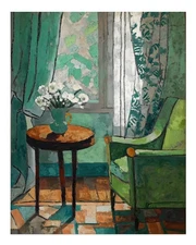 Elegant Interior Scene Wall Art Poster - Impressionist Style