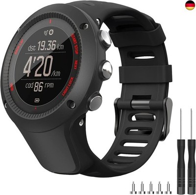SUUNTO Ambit 3 Armband, Silikon Sportarmband atmungsaktiv Ersatz Uhrenarmband