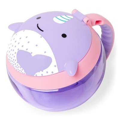 Skip Hop Zoo Snackbox - Narwhal - Snackbecher mit Schnappdeckel