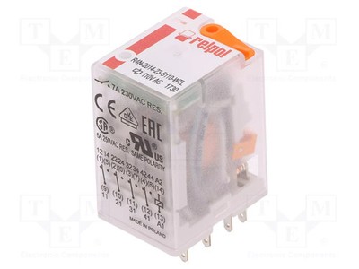 IKontakt max: 6A Relais: elektromagnetisch 4PDT USpule: 110VAC