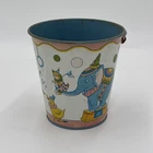 Vintage Ohio Art Circus Tin Sand Pail With Handle Metal Bucket J Chein USA