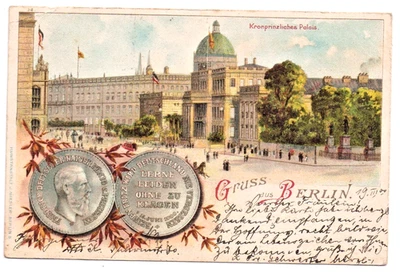 AK Berlin 1900 Kronprinzliches Palais Friedrich III Görlitz Reichspost Litho TOP - Bild 1 von 4