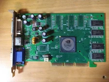 Nvidia e-GeForce4 MX4000 128MB AGP 128-A8-NV95-LX AS-IS w/ Problem Kind Of Works