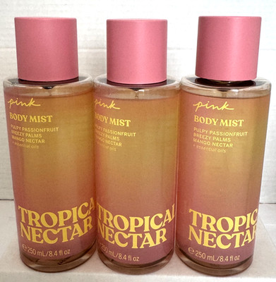Victoria s Secret PINK Body Mist Tropical Nectar 8.4oz New Set of 3