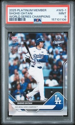 PSA 9 Shohei Ohtani Stamp #WS-1 2025 Topps Now Platinum Member 157101106