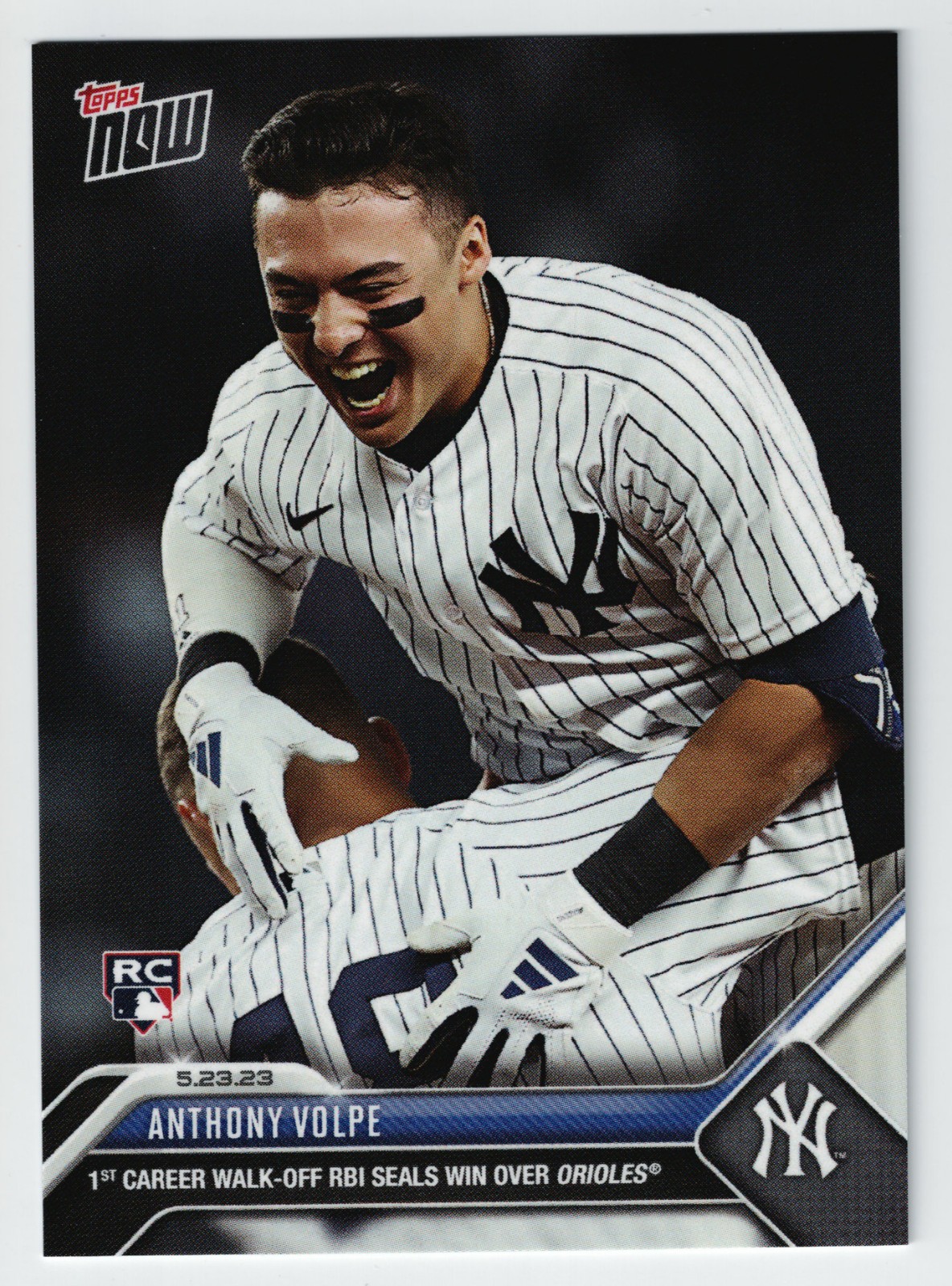 2023 Topps Now Anthony Volpe Rookie RC 1st Walk-Off RBI #337 Yankees