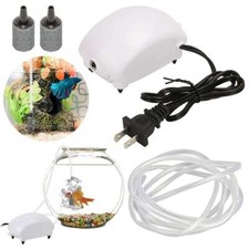 Fish Tank Air Bubble Oxygen Air Pump Stone Aerator Silent For Aquarium Pond