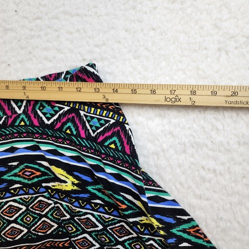 Rue 21 Flirty Mini Skirt L Southwest Pattern Colorful Tribal Cotton Stretch - Picture 3 of 6