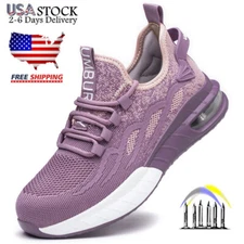 Women Work Safety Shoes Girl Steel Toe Footwear Indestructible Non-slip Sneakers