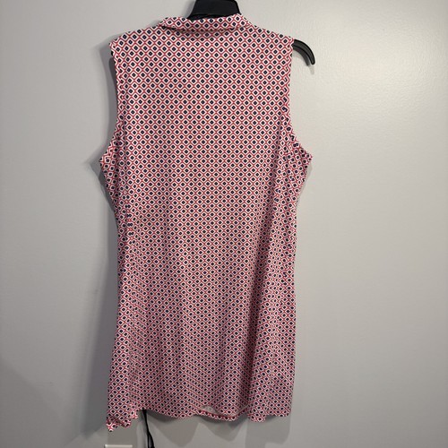 Vestido de golf Kinona Rouched and Ready para mujer sin mangas XL blanco rojo púrpura deportivo - Imagen 10 de 10