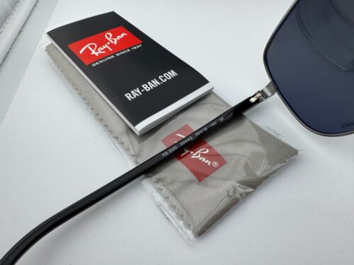 RAY-BAN RB3699 004/K8 GUNMETAL DARK GREY CHROMANCE POLARIZED SUNGLASSES 59MM NEW - Picture 10 of 12