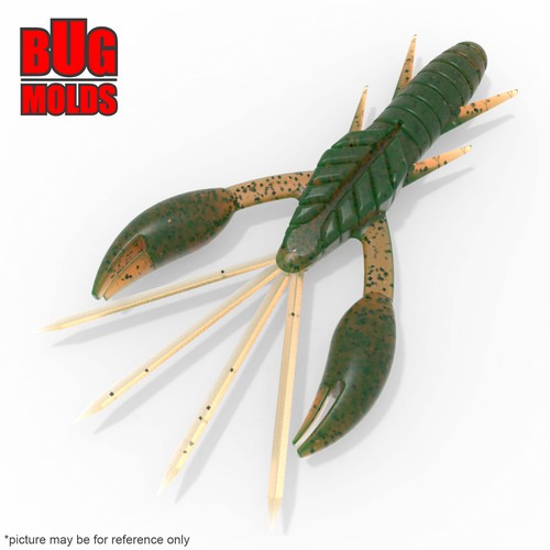 Bait DIY Fishing Mold Soft Plastic Baits Lure Plastisol Bass DoliveCraw - Picture 3 of 3