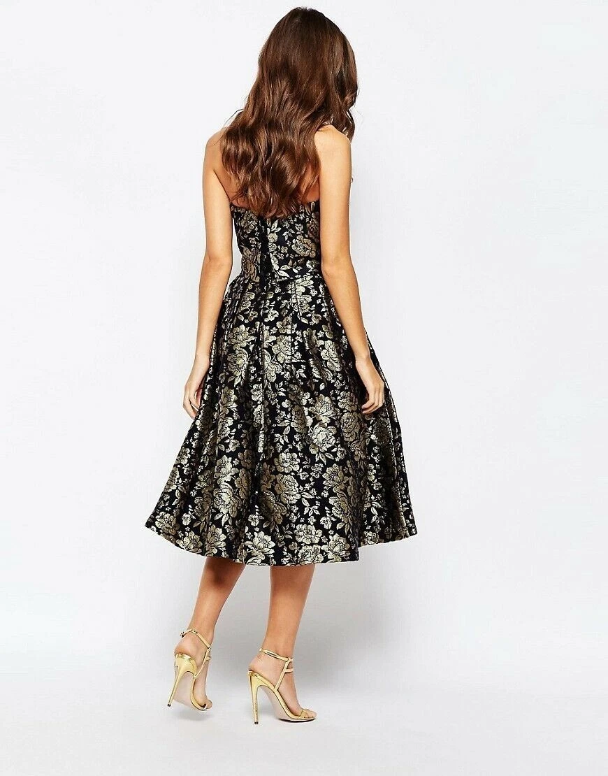 Chi chi black and gold sale dress
