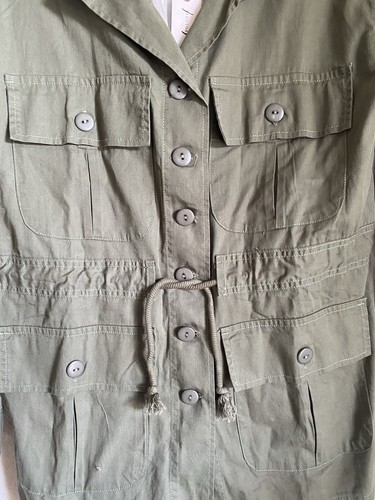 ANTHROPOLOGIE TINY CHARLIE EYELET UTILITY GORPCORE CABIN JACKET MOSS GREEN S NEW - Picture 9 of 15