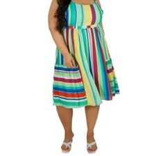 Maree Pour Toi Plus Brenda Stripe Midi Dress Size 16