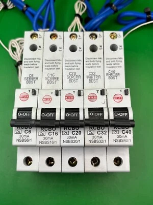 Wylex RCBO C6 NSBS6/1 C16 NSBS16/1 C20 NSBS20/1 C32 NSBS32/1 C40 NSBS40/1 - New