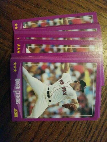 PUNTUACIÓN ROGER CLEMENS BOSTON RED SOX 110 1988 (lote 14 cartas)
