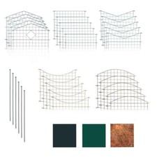 Teichzaun Gartenzaun Gitterzaun 11tlg Set Steckzaun Zaunset Metallzaun Gehege