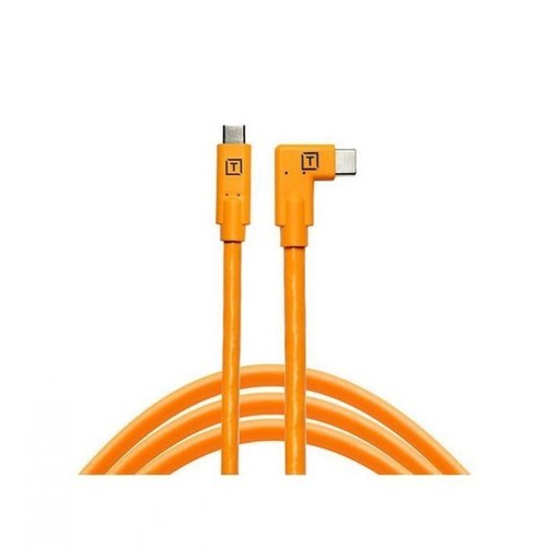 Tether Tools TetherPro 4.6m USB-C to USB-C Right Angle Cable - Orange - 第 1/1 張圖片