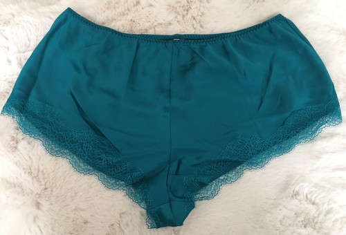 Victoria's Secret Pyjamashorts Pyjama-Unterteil JADEGRÜN Satin Spitze XL NEU