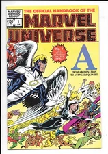 Marvel Universe /Handbook #1 (1983) Joe Rubinstein Sig. on Splash Page, VF+ - NM